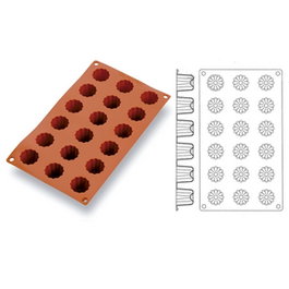 Matfer Molde Mini Acanalada Oviflex 4cm (18uds)