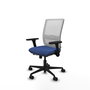 PIQUERAS Y CRESPO Silla de oficina Haches Azul marino y Blanco