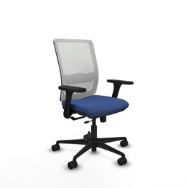 PIQUERAS Y CRESPO Silla de oficina Haches Azul marino y Blanco
