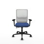 PIQUERAS Y CRESPO Silla de oficina Haches Azul marino y Blanco
