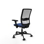 PIQUERAS Y CRESPO Silla de oficina Haches Azul marino y Blanco