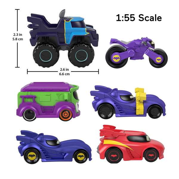 Mattel Fisher-Price Batwheels Coche Escala 1:55 Modelos Surtidos