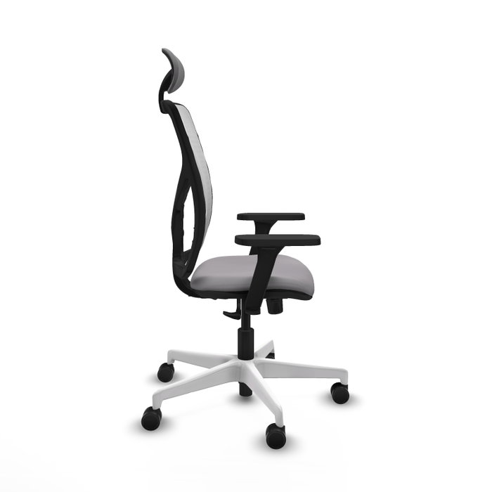 PIQUERAS Y CRESPO Silla de oficina Motilla Gris y Blanco PIQUERAS Y CRESPO Silla de oficina Motilla Gris y Blanco