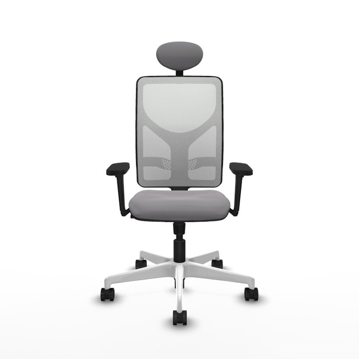 PIQUERAS Y CRESPO Silla de oficina Motilla Gris y Blanco PIQUERAS Y CRESPO Silla de oficina Motilla Gris y Blanco