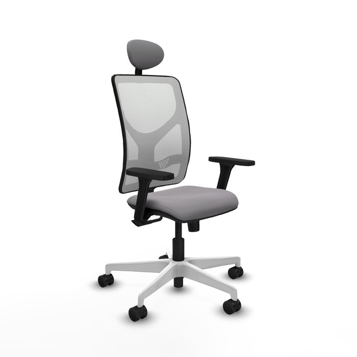 PIQUERAS Y CRESPO Silla de oficina Motilla Gris y Blanco PIQUERAS Y CRESPO Silla de oficina Motilla Gris y Blanco