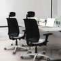 PIQUERAS Y CRESPO Alares Silla de Oficina con Mecanismo Sincro y Base de Aluminio