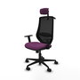 PIQUERAS Y CRESPO Silla de oficina Mardos con mecanismo Sincro, Morado y Negro