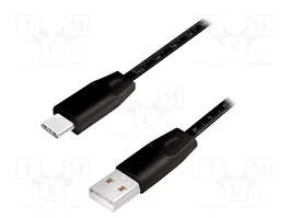 LogiLink CU0157 Cable USB 2.0 a USB-C, 1 m, Negro
