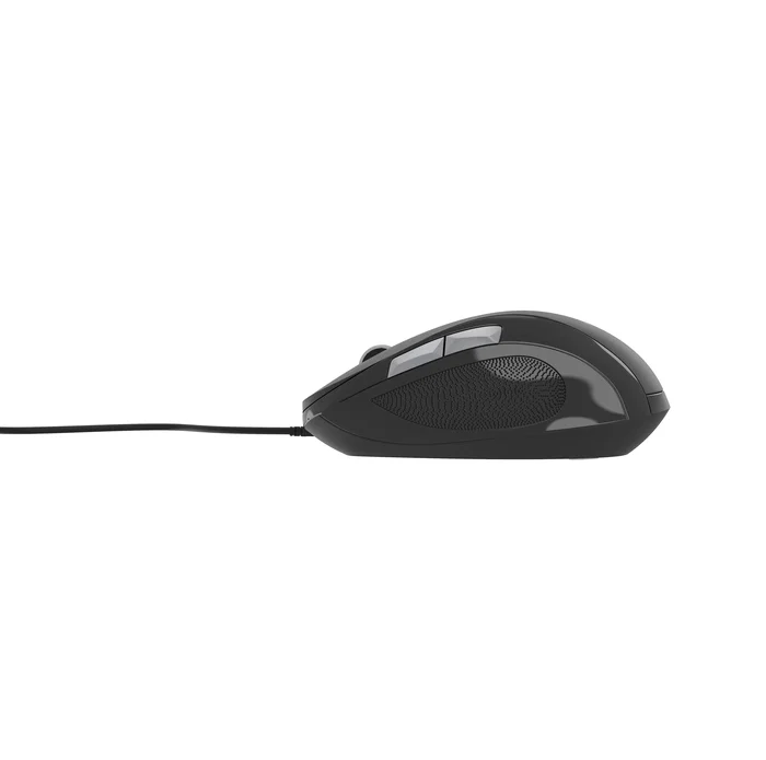 Gembird MUS-6B-01 Ratón Óptico USB Negro Ambidextro para Oficina, 6 Botones, 1600 DPI, Plug & Play