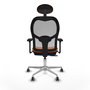 PIQUERAS Y CRESPO Silla de oficina Jorquera con mecanismo Sincro/Traslack, Naranja y Gris