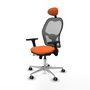 PIQUERAS Y CRESPO Silla de oficina Jorquera con mecanismo Sincro/Traslack, Naranja y Gris