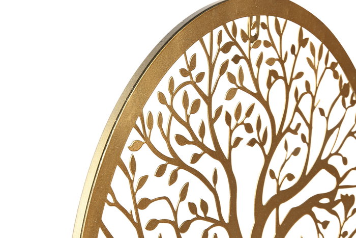 DKD Home Decor Decoración de Pared Metal Árbol Dorado 40x40 cm DKD Home Decor Decoración de Pared Metal Árbol Dorado 40x40 cm