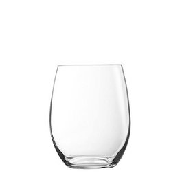 ARC Vaso Primary de cristalino, capacidad 36 cl / 0.36 L, altura 10 cm / 100 mm, diámetro 81 mm, borde fino (Set de 6)