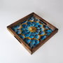 Aberto Design REF049 Bandeja de Madera Maciza 35 x 35 x 4 cm