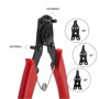 Workpro Alicates arandelas circlip 4-en-1, 155 mm