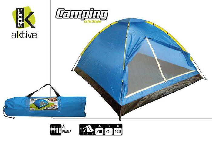 Color Baby Tienda de Campaña para 4 Personas - 210x240x130 cm