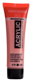 Amsterdam Standard Series Color Acrílico Rosa Venecia 316 Tubo 20 ml