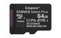 Kingston Canvas Select Plus MicroSDXC Tarjeta 64GB UHS-I Clase 10 U1 A1 V10 150MB/s, Compatible Android y Cámaras