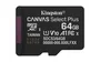Kingston Canvas Select Plus MicroSDXC Tarjeta 64GB UHS-I Clase 10 U1 A1 V10 150MB/s, Compatible Android y Cámaras