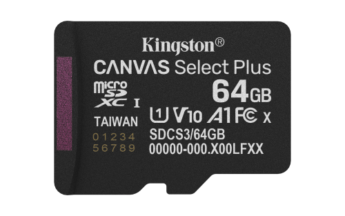 Kingston Canvas Select Plus Gen3 64GB MicroSDXC Kingston Canvas Select Plus Gen3 64GB MicroSDXC