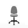 Silla de oficina Aýna con mecanismo Contacto permanente básico tapizada con Similpiel color Gris claro. Equipada con Base poliamida negra, Sin brazos y Ruedas de parqué