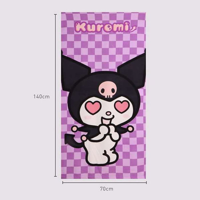Cerdá Toalla de Microfibra Hello Kitty y Kuromi Morada 70x140 cm Cerdá Toalla de Microfibra Hello Kitty y Kuromi Morada 70x140 cm