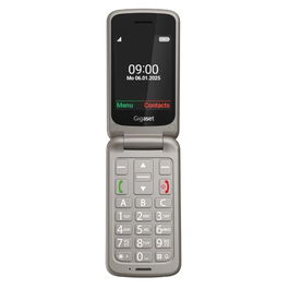 Gigaset GL595 Teléfono Móvil para Mayores, Botón SOS, Pantalla 2.8", Resistente IP44, Carga Inalámbrica, Gris Titanio