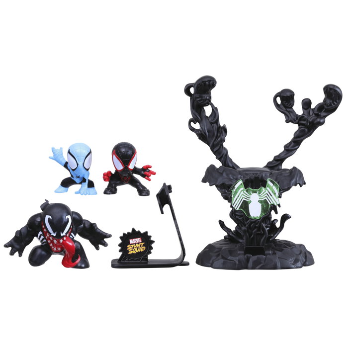 Hasbro Marvel Stunt Squad Set Juego Spider-Man y Miles Morales vs. Venom