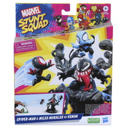 Hasbro Marvel Stunt Squad Villain Knockdown Spider-Man y Miles Morales vs. Venom