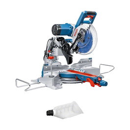 Bosch GCM 10 GDJ Sierra de inglete con un solo bisel, motor sin escobillas, 2000W, 5000 RPM, extracción de polvo, modo sierra de mesa