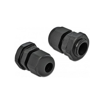 DeLOCK Prensacables PG9 IP68 - 10 Piezas Negro, Diámetro Cable 8 mm, Rango Temperatura -40 a 100 grados Celsius, Referencia PG9