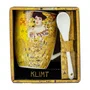 Enesco El Retrato - Taza Con Cuchara inspirada en El retrato de Adele de Gustav Klimt, Set con Diseño Artístico, Incluye cuchara