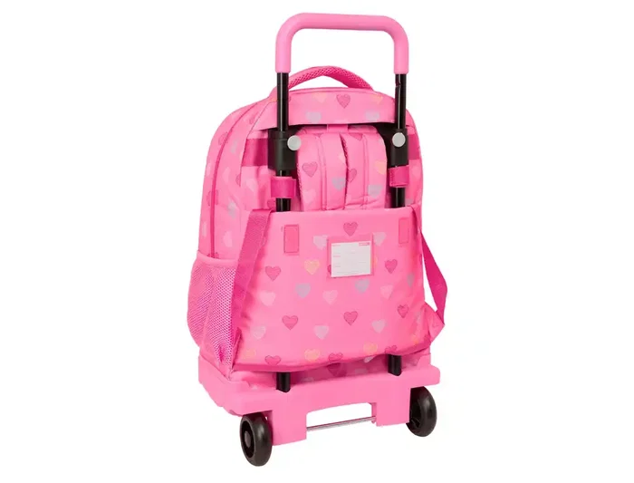 Safta Mochila Grande con Ruedas Compact Extraible Benetton Heart Escolar 450x330x220 mm