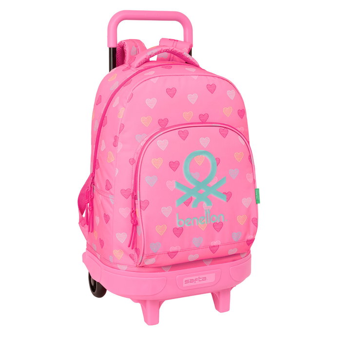 Safta Mochila con Ruedas Benetton Heart Extraíble Safta Mochila con Ruedas Benetton Heart Extraíble