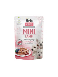 Brit Snacks para Perros Mini, Cordero, 24 Bolsitas de 85g, con Prebióticos y Hierbas