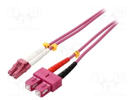 GOOBAY Cable de conexión de fibra óptica OM4 Duplex LC/UPC-SC/UPC 1m