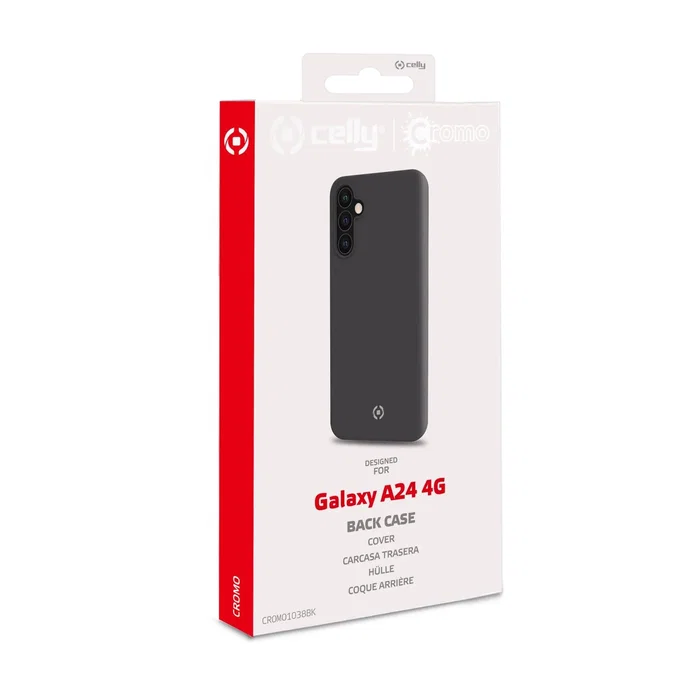 Celly Funda para Samsung Galaxy A24 4G (6.5") Cromo1038BK - Negro