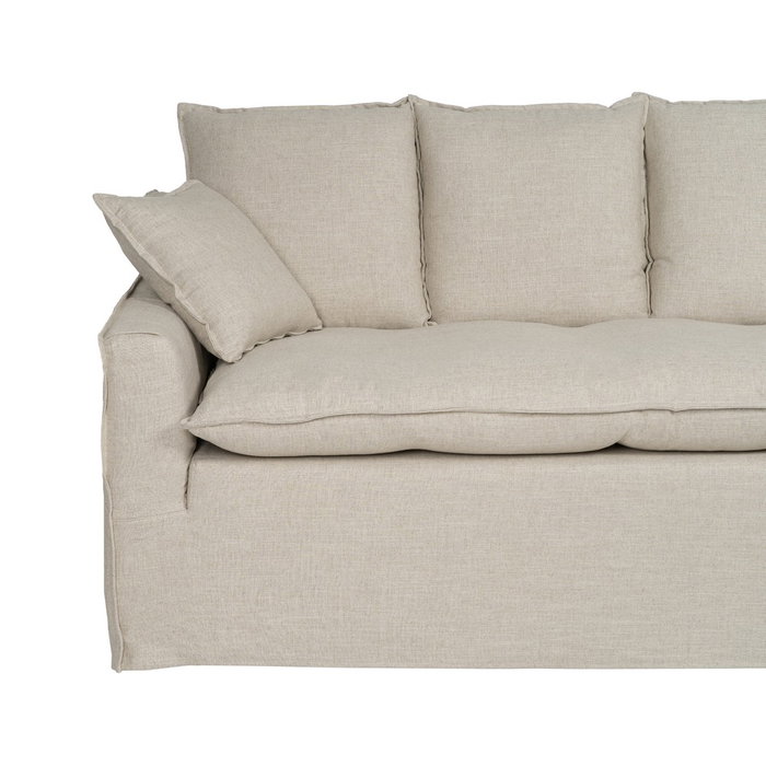 Sofá 4 Plazas Natural Tejido Salón 220 X 100 X 91 cm