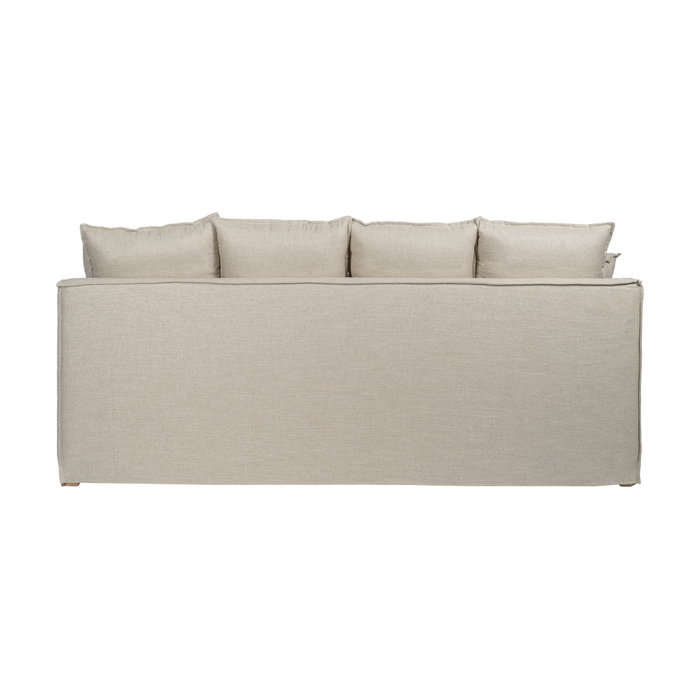 Sofá 4 Plazas Natural Tejido Salón 220 X 100 X 91 cm