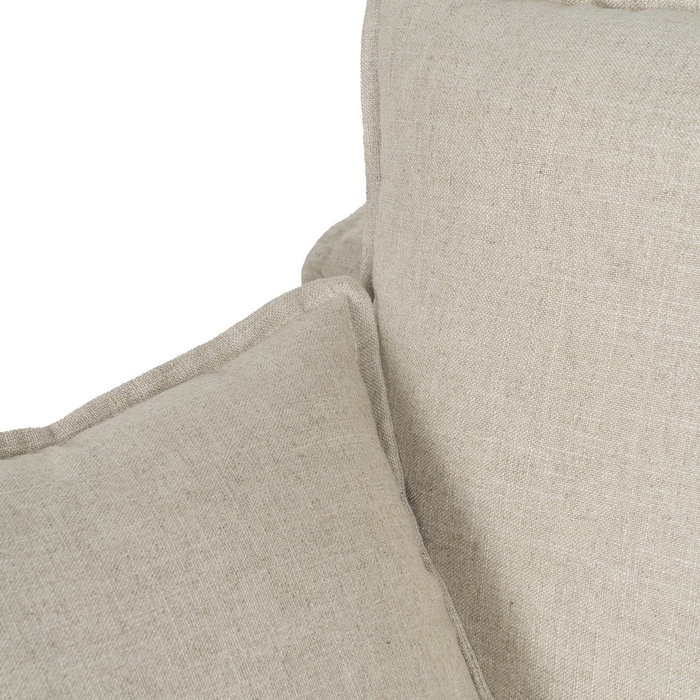 Sofá 4 Plazas Natural Tejido Salón 220 X 100 X 91 cm