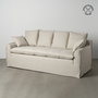 Sofá 4 Plazas Natural Tejido Salón 220 X 100 X 91 cm