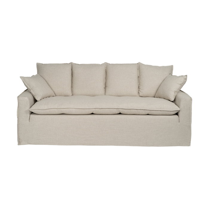 Sofá 4 Plazas Natural Tejido Salón 220 X 100 X 91 cm