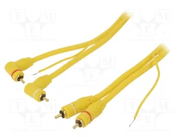 4CARMEDIA Cable RCA x2 y RCA angular x2, 5m