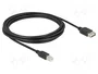 DeLOCK 81532 Cable USB 2.0 con conector USB Tipo B macho a toma USB Tipo A hembra de 3 m