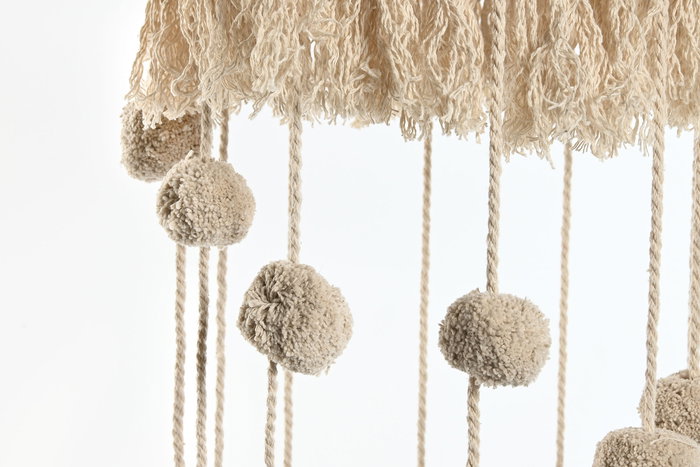 DKD Home Decor Pantalla Boho Beige 30 x 130 x 30 cm (2 Unidades) Macrame DKD Home Decor Pantalla Boho Beige 30 x 130 x 30 cm (2 Unidades) Macrame