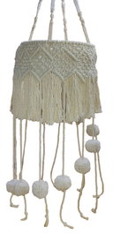DKD Home Decor Pantalla Boho Beige 30 x 130 x 30 cm (2 Unidades) Macrame
