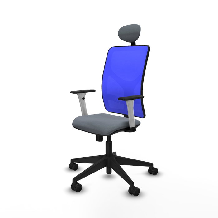 PIQUERAS Y CRESPO Silla de oficina Motilla con mecanismo Sincro, Gris y Azul PIQUERAS Y CRESPO Silla de oficina Motilla con mecanismo Sincro, Gris y Azul