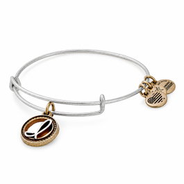 Alex And Ani Pulsera Letra I II Bicolor de Metal para Mujer