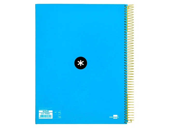 Antartik Cuaderno Espiral A4 Micro Antartik Forrado 120 Hojas 90gr Liso Azul