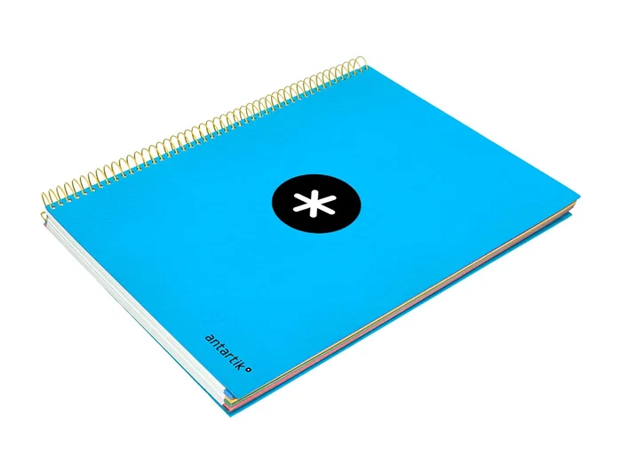 Antartik Cuaderno Espiral A4 Micro Antartik Forrado 120 Hojas 90gr Liso Azul